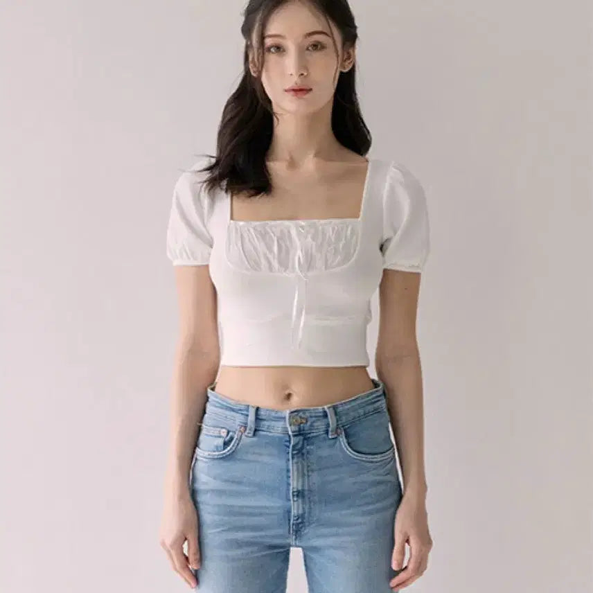 [SOLD OUT] 낫유어로드 데이지 탑 화이트