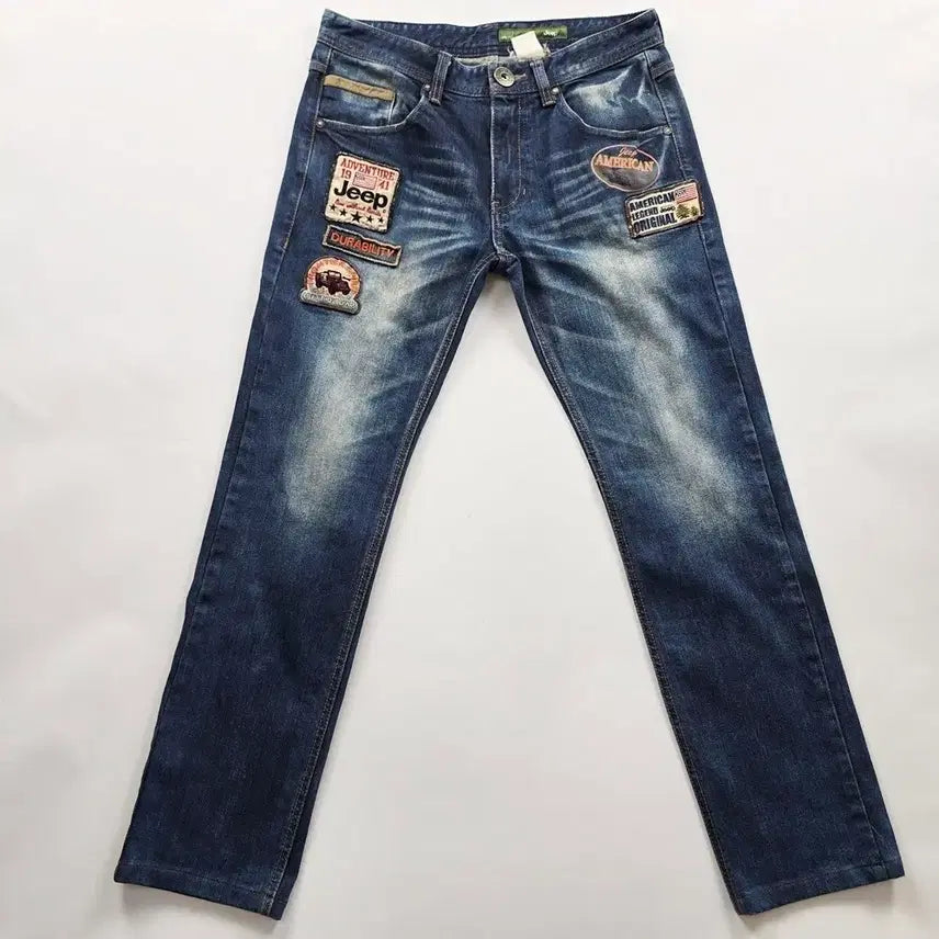 [SOLD OUT] 지프 청바지 패치워크 약스 워싱 데님팬츠 사이즈30 R6221