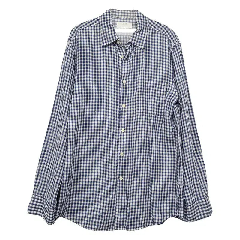 [SOLD OUT] 유니클로 체크 네이비 셔츠 M