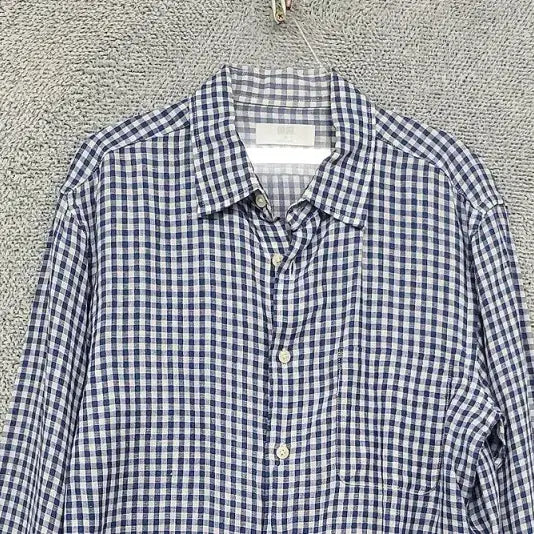 [SOLD OUT] 유니클로 체크 네이비 셔츠 M