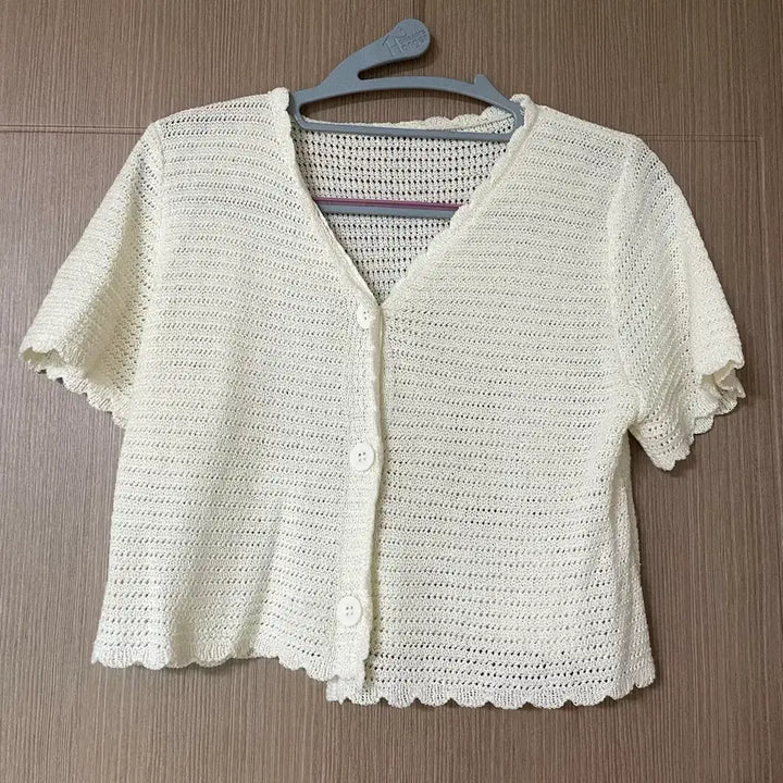 [SOLD OUT] 크로셰 아이보리 니트 반팔