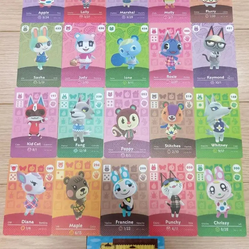 [SOLD OUT] 닌텐도 동물의숲 호환 아미보카드 빙티 나탈리 부케 패치 케첩 지키미 미애