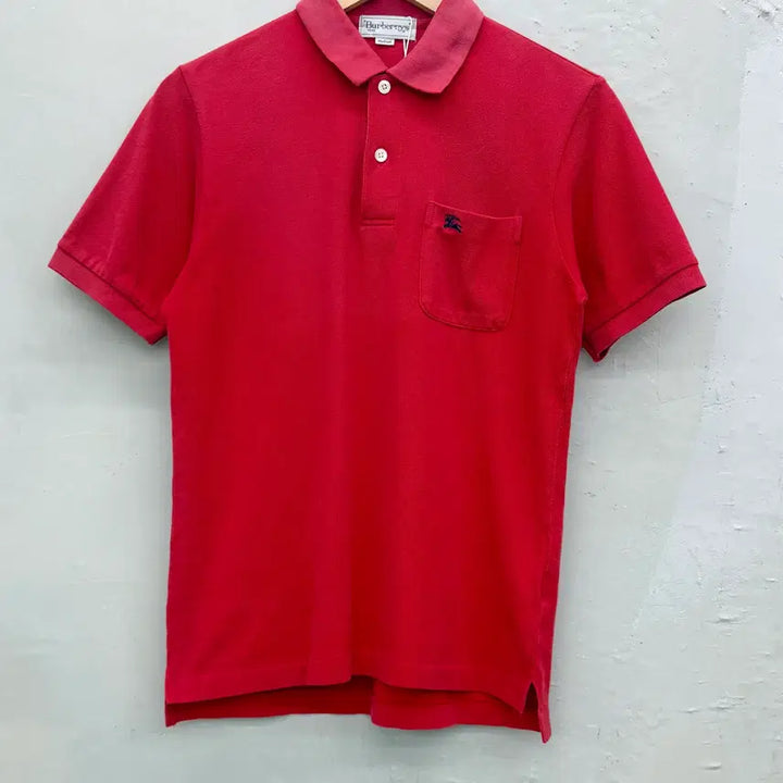 [SOLD OUT] (M) 버버리 카라넥 티셔츠 레드