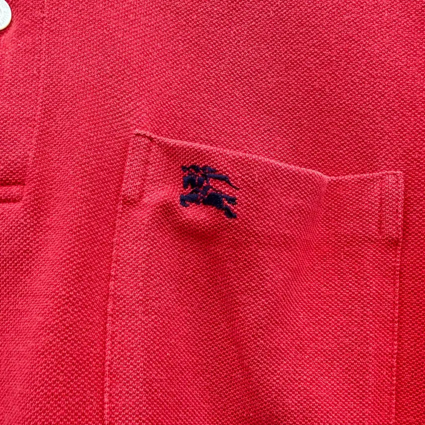 [SOLD OUT] (M) 버버리 카라넥 티셔츠 레드