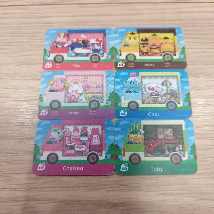 [SOLD OUT] 닌텐도 동물의숲 호환 아미보카드 산리오 미니카드 풀세트(마티 등 6종)