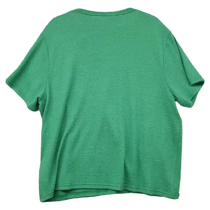 [SOLD OUT] 아베크롬비 프린팅 그린 브이넥 반팔티 XL