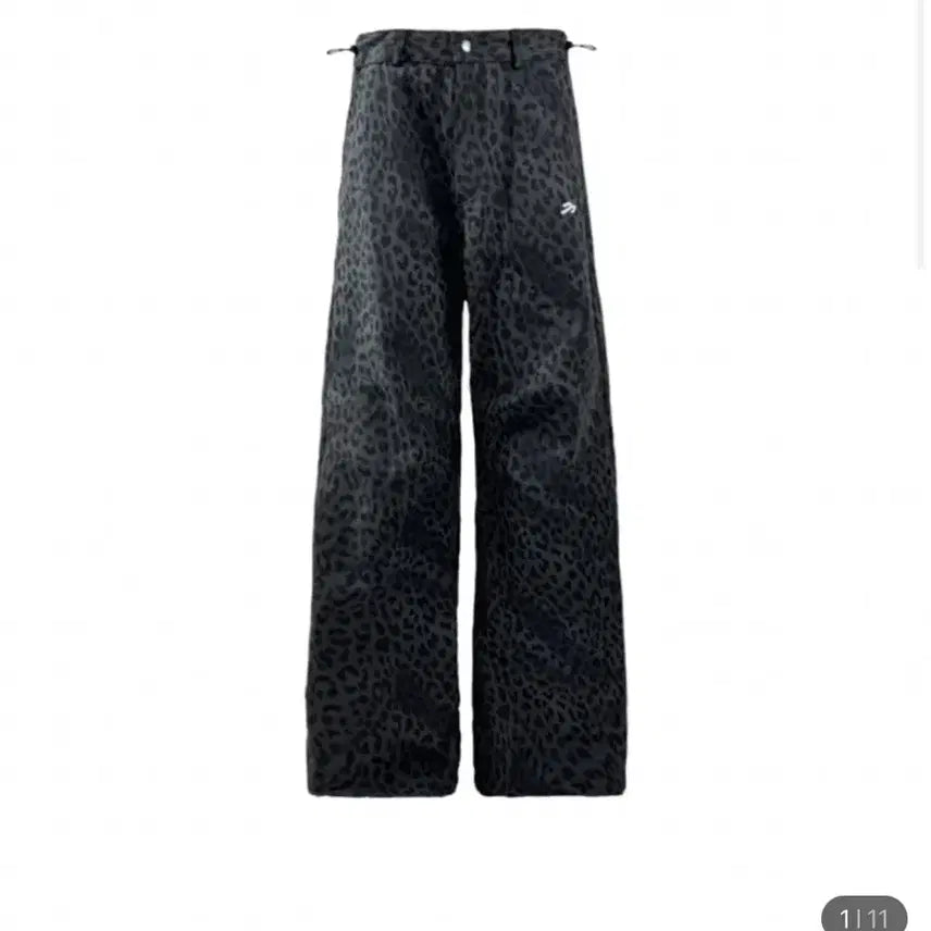 [SOLD OUT] 탄산마그네슘 코튼 와이드 팬츠 레오파드 그레이 1