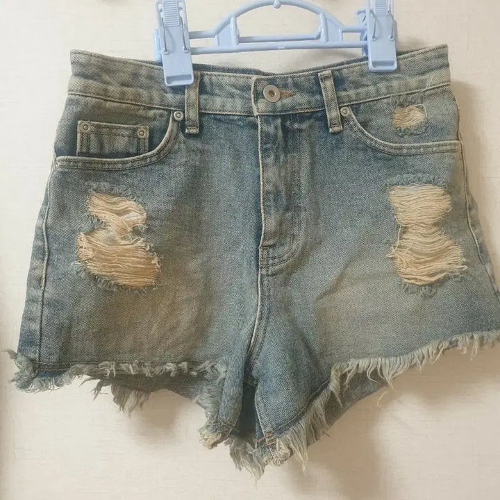 [SOLD OUT] 빈티지연청핫팬츠