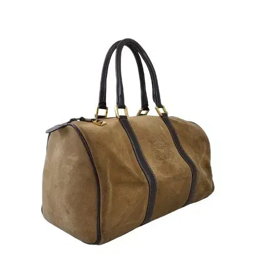 [SOLD OUT] 정품 로에베 빈티지 아나그램 스웨이드 아마조나 보스턴백