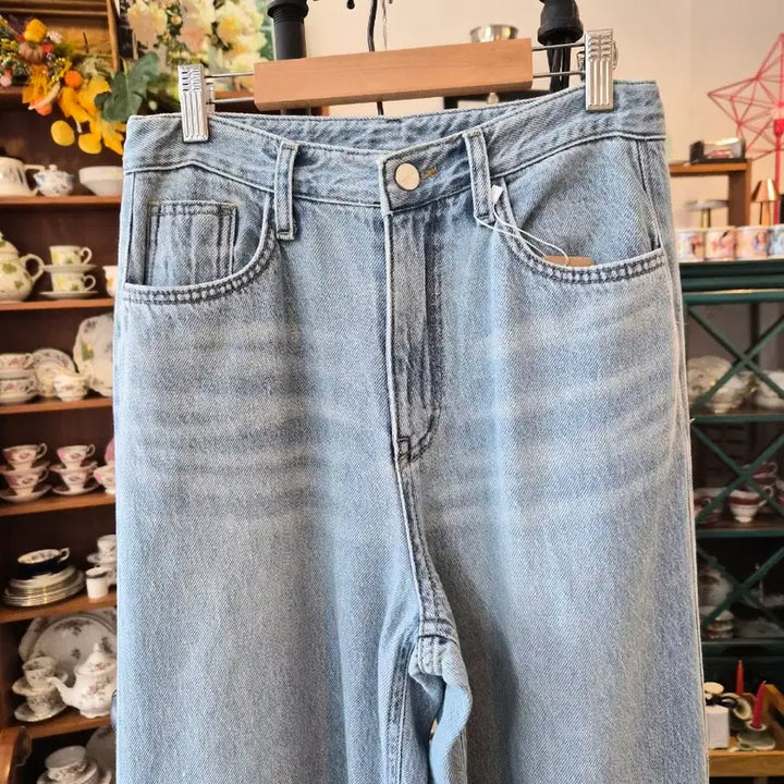 [SOLD OUT] 연청 와이드 데님 팬츠