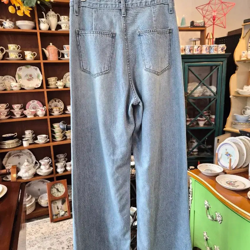 [SOLD OUT] 연청 와이드 데님 팬츠