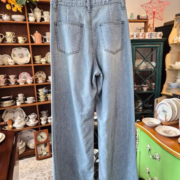 [SOLD OUT] 연청 와이드 데님 팬츠