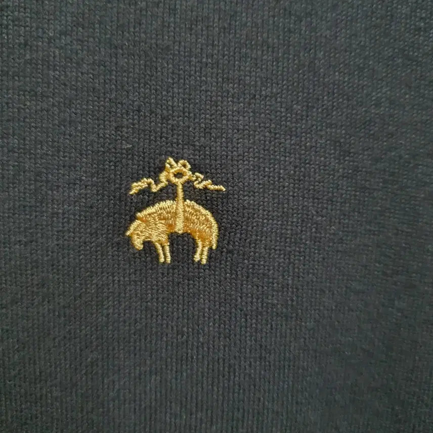 [SOLD OUT] 브룩스브라더스 코튼 스웨터 카라 반팔티 M