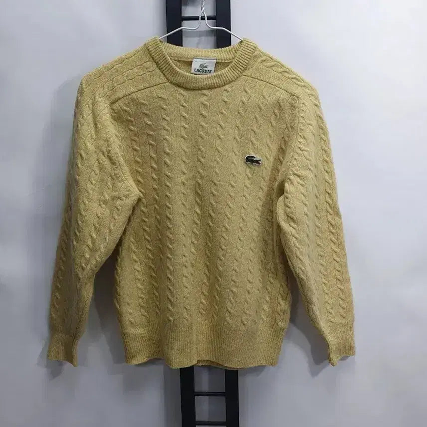 [SOLD OUT] 라코스테 꽈배기 니트 울 스웨터옐로우 3