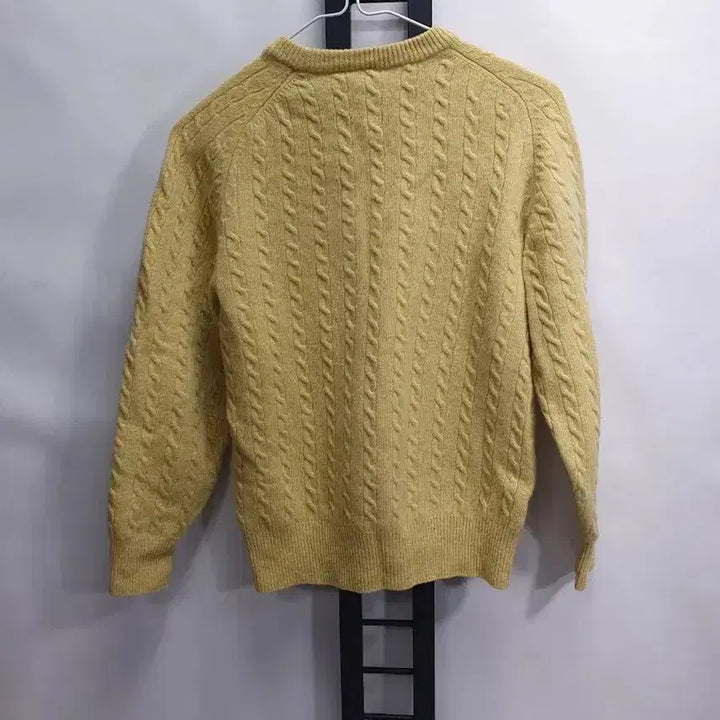 [SOLD OUT] 라코스테 꽈배기 니트 울 스웨터옐로우 3