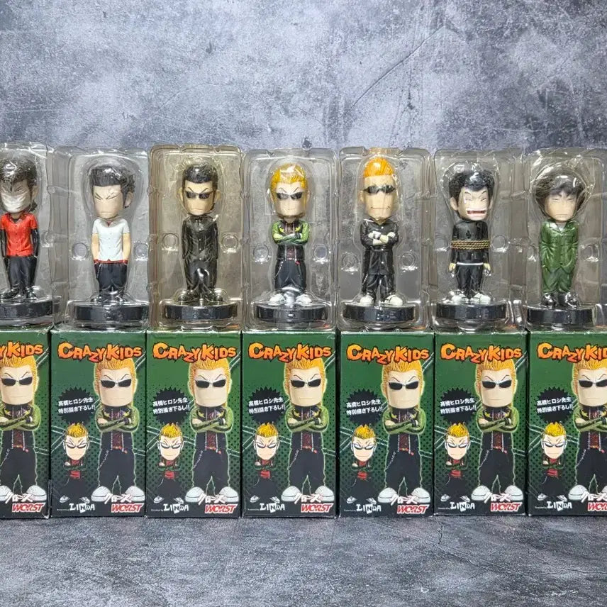 [BUNJANG] Crows Worst Crazy Head Kids Figure Set (7 Figures) / 크로우즈 워스트 스즈란 크레이지헤드 키즈 피규어 7종 일괄