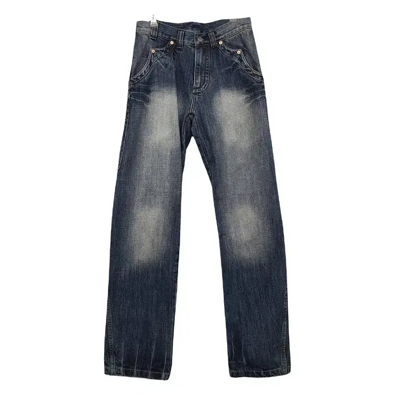 [SOLD OUT] 빈티지 워시드 롱 데님팬츠 28
