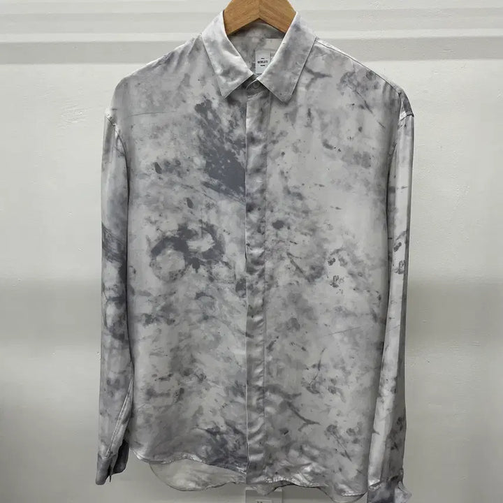 [SOLD OUT] BERLUTI 벨루티 멀버리 실크100% 아이스 그레이 셔츠 39사이즈