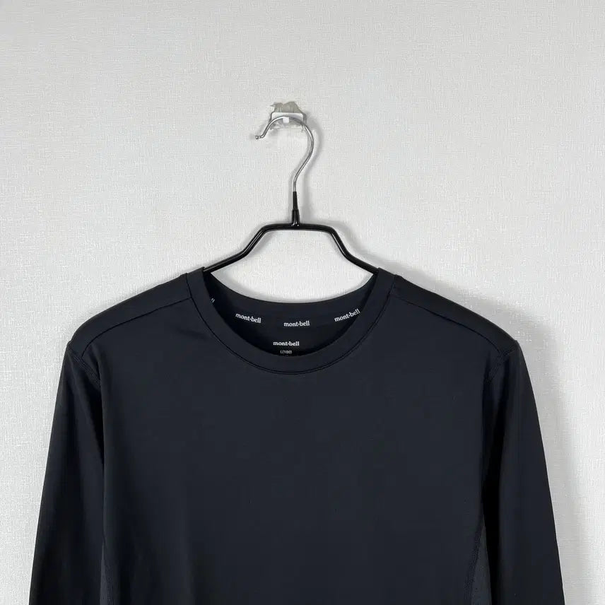 [SOLD OUT] 몽벨 이너 블랙 라운드 긴팔 티 티셔츠 남100 L 라덴 빈티지