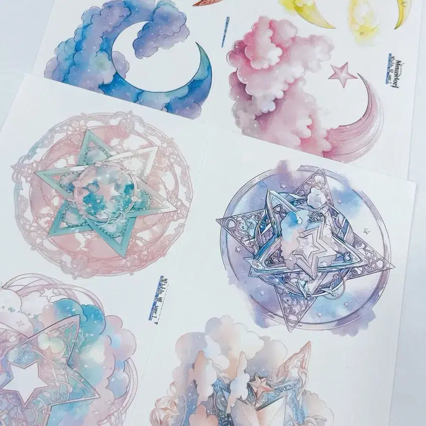 [SOLD OUT] 도아샵 별 달 스티커 4종