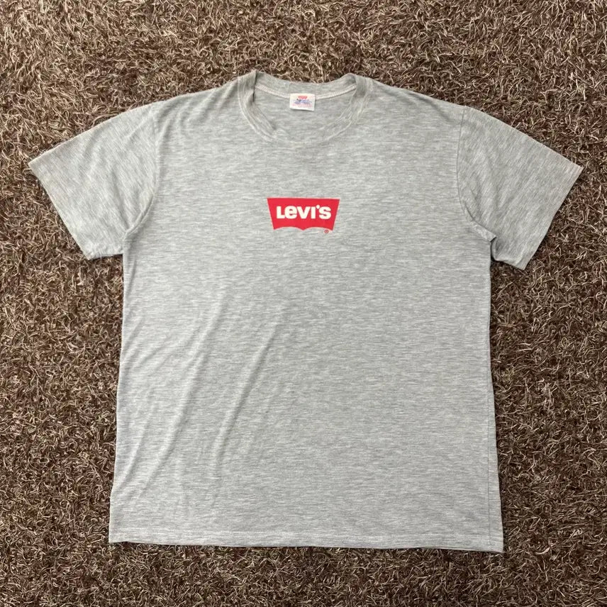 [SOLD OUT] 리바이스 501 빈티지 로고 그레이 반팔 티셔츠 100