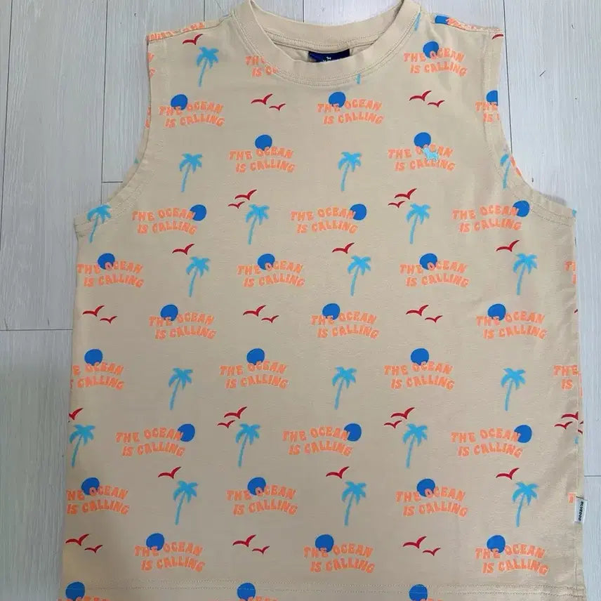 [SOLD OUT] 블루독 남아 야자수 패턴 민소매 상하의 세트 145