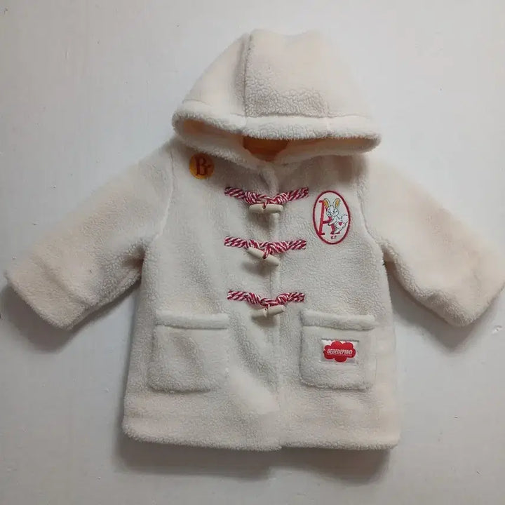 [BUNJANG] BebeDino Kids Fleece Double Coat Size 90 / 베베드피노 키즈 유아 베이비 더블 코트 후리스 뽀글이 사이즈 90