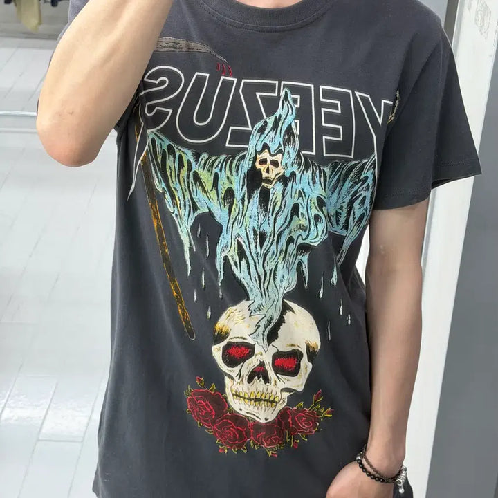 [BUNJANG] Yeezus Skull Print T-Shirt (M) / (M) Yeezus 해골 프린팅 반팔 티셔츠