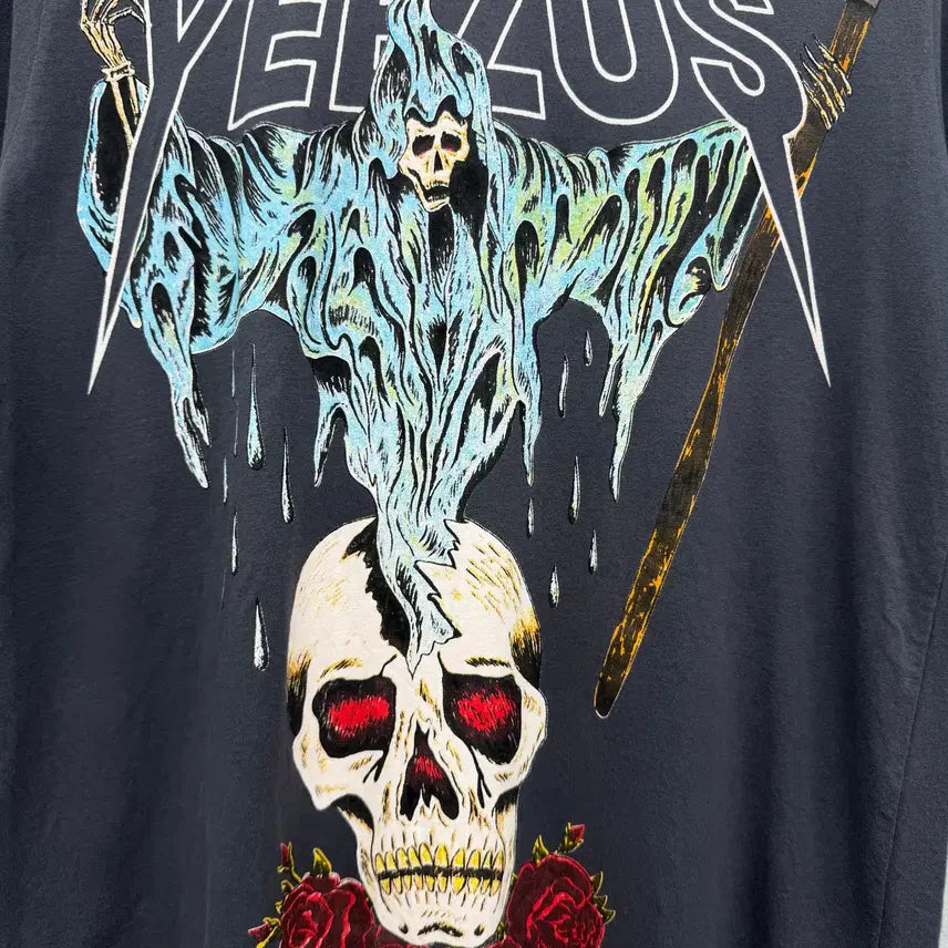 [BUNJANG] Yeezus Skull Print T-Shirt (M) / (M) Yeezus 해골 프린팅 반팔 티셔츠