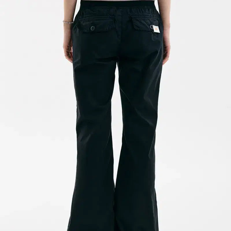 [BUNJANG] LoopOn x OOTJ Summer Butterfly Loose Flare Pants Black / 루프온xOOTJ 썸머 버터플 루즈 플레어 팬츠 블랙
