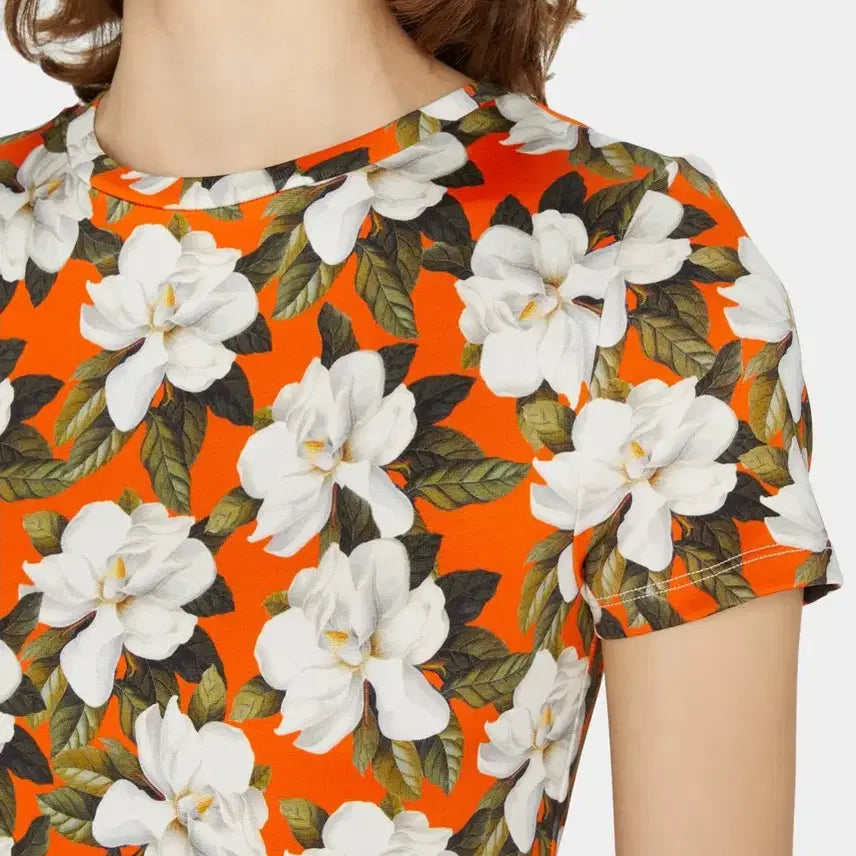 [BUNJANG] Alice + Olivia Flower Pattern Cropped Top / 앨리스 올리비아 플라워 패턴 크롭티