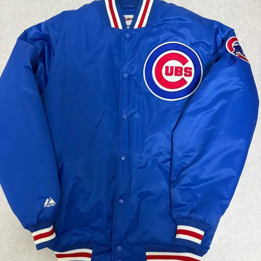 [BUNJANG] Majestic Chicago Cubs Satin Jacket / [L] 마제스틱 시카고 컵스 새틴 자켓