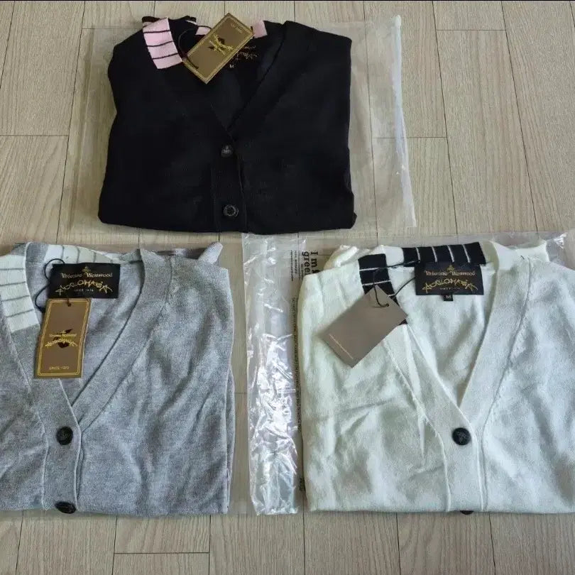[BUNJANG] Vivienne Westwood Abravania Cardigan - Black, White, Grey / 새제품)비바안웨스트우드 애브로매니아 가디건  블랙/화이트/그레이
