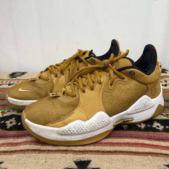 [BUNJANG] Nike PG 5 EP Metallic Gold Basketball Shoes Sneakers 280 / 나이키 PG 5 EP 메탈릭골드 농구화 운동화 280 X01673