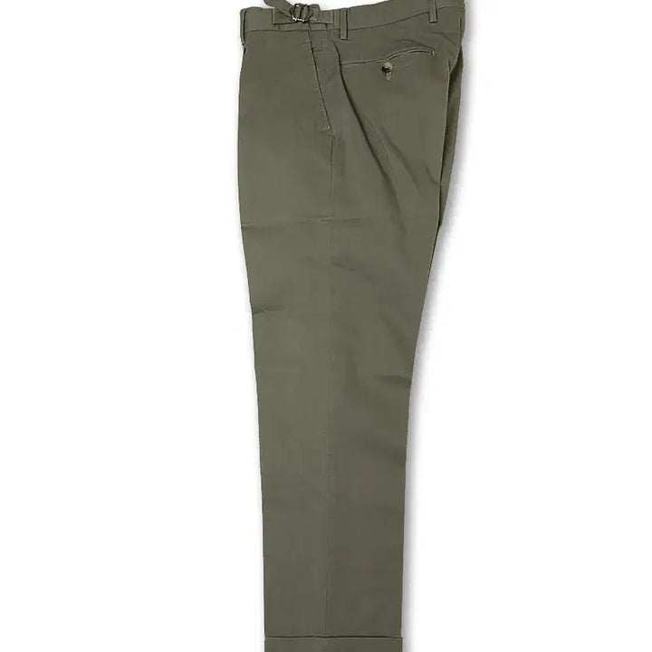 [BUNJANG] Luigi Borrelli Khaki Cotton Adjust Sartoria Slim Fit Pants / 루이지 보렐리 [Luigi Borrelli] 카키 코튼 어드저스트 팬츠