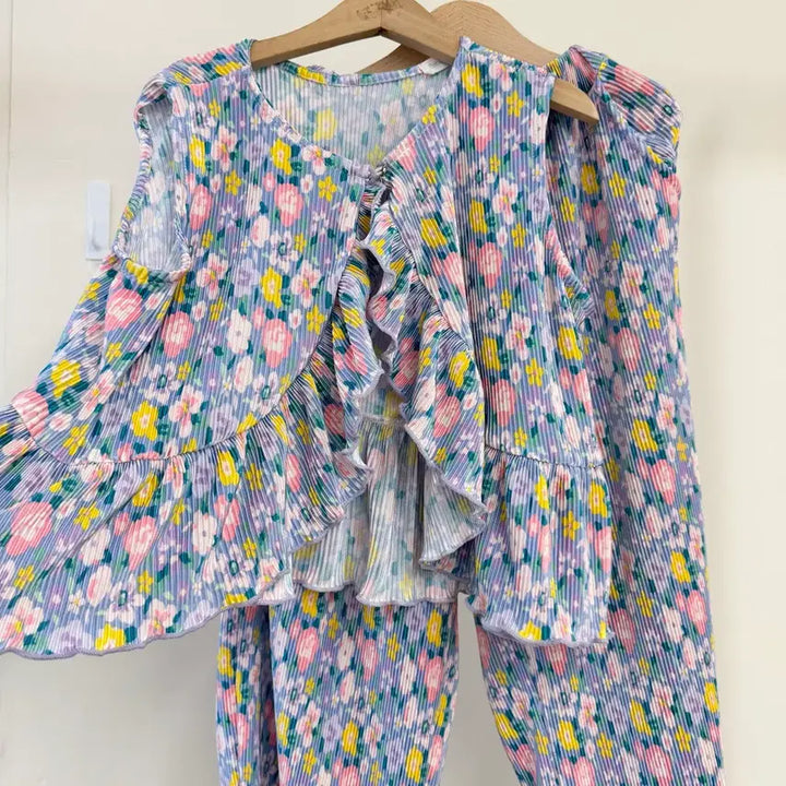 [BUNJANG] Bebejou Pleats Top &amp; Bottom Set / (130) 베베쥬 플리츠 상하세트