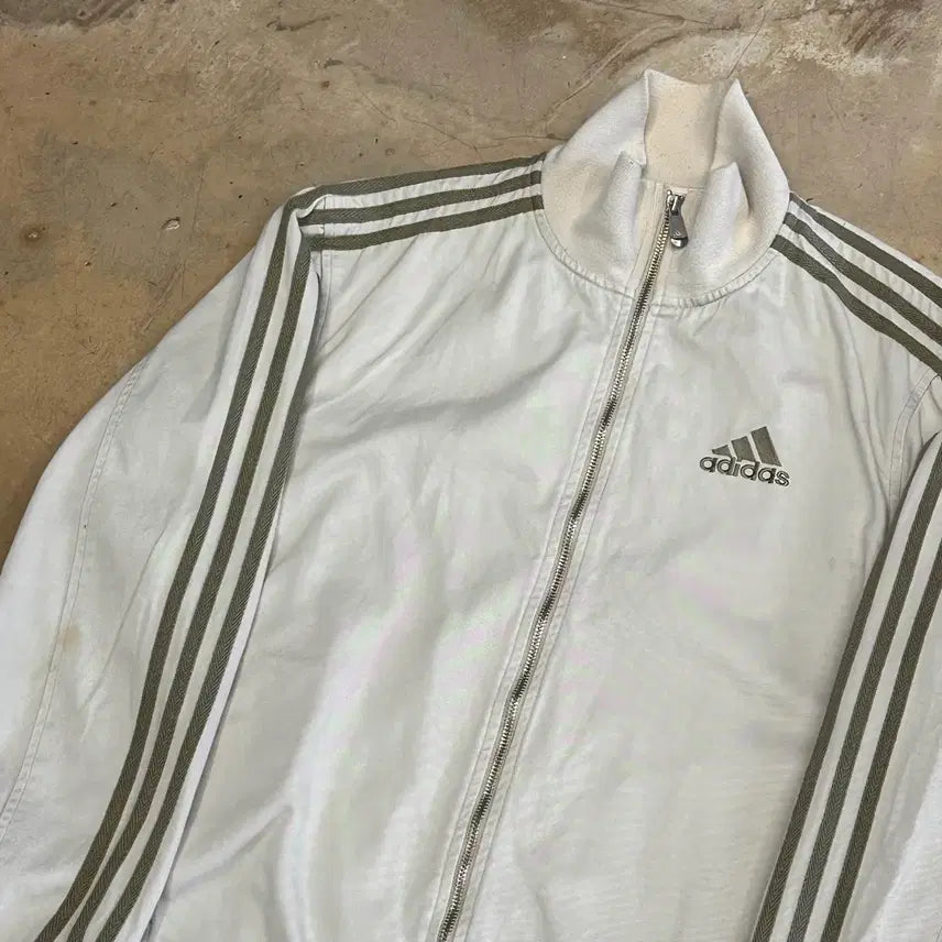 [BUNJANG] Adidas Beige Cotton Track Top M / M 아디다스 베이지 코튼 트랙탑
