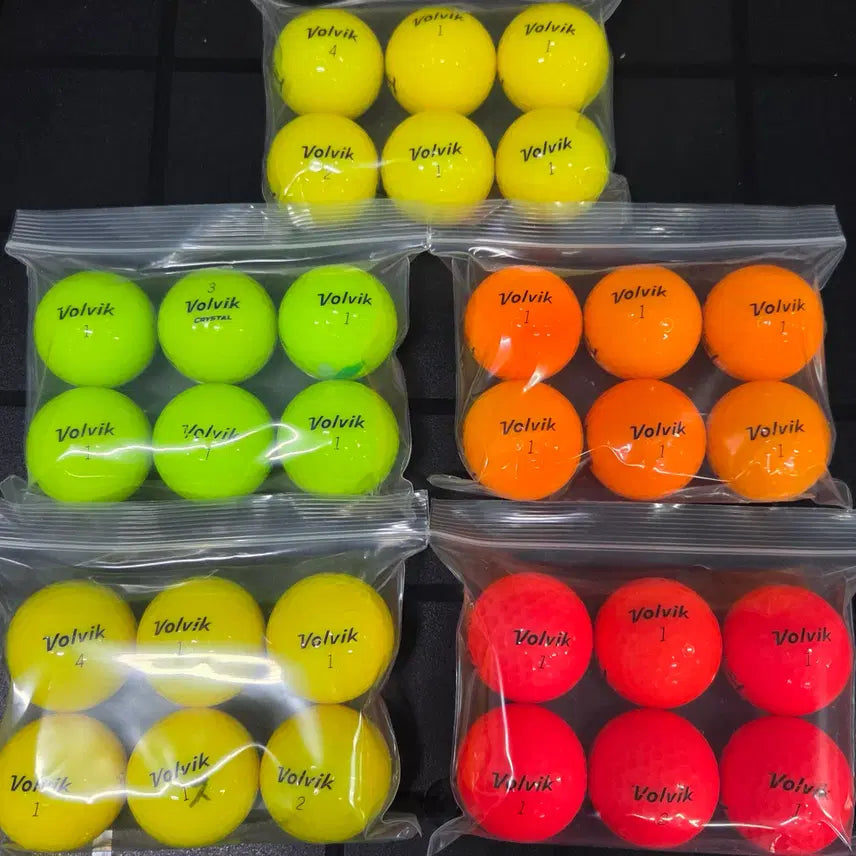 [BUNJANG] Volvik Crystal A-Grade 3-Piece Color Used Golf Balls - 30 Balls / 볼빅 크리스탈 A급 3피스 컬러 로스트볼 30구 중고골프공 -무료배송-
