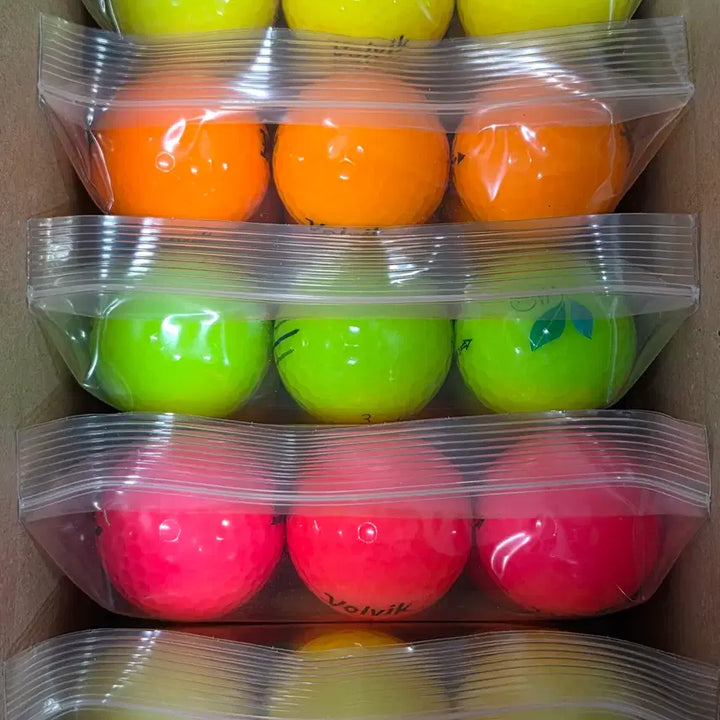 [BUNJANG] Volvik Crystal A-Grade 3-Piece Color Used Golf Balls - 30 Balls / 볼빅 크리스탈 A급 3피스 컬러 로스트볼 30구 중고골프공 -무료배송-