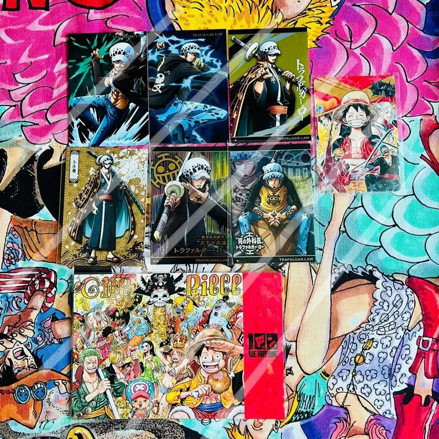 [BUNJANG] One Piece Trafalgar Law Wafer Card &amp; Postcard Bundle Set / 일괄)원피스 트라팔가 로우 웨하스 카드+엽서 지류굿즈 야마토 루피 조로