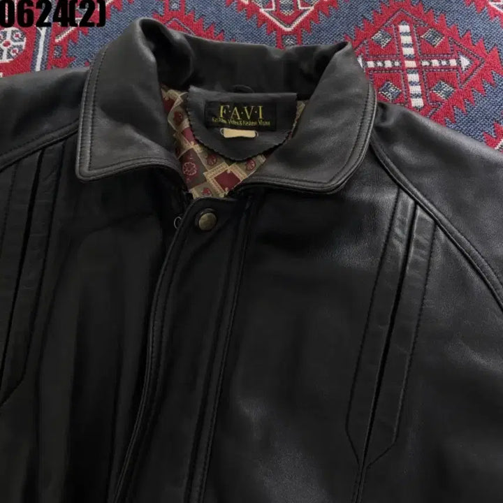 [BUNJANG] FAVI Leather Jacket Black / FAVI 레더 자켓 블랙