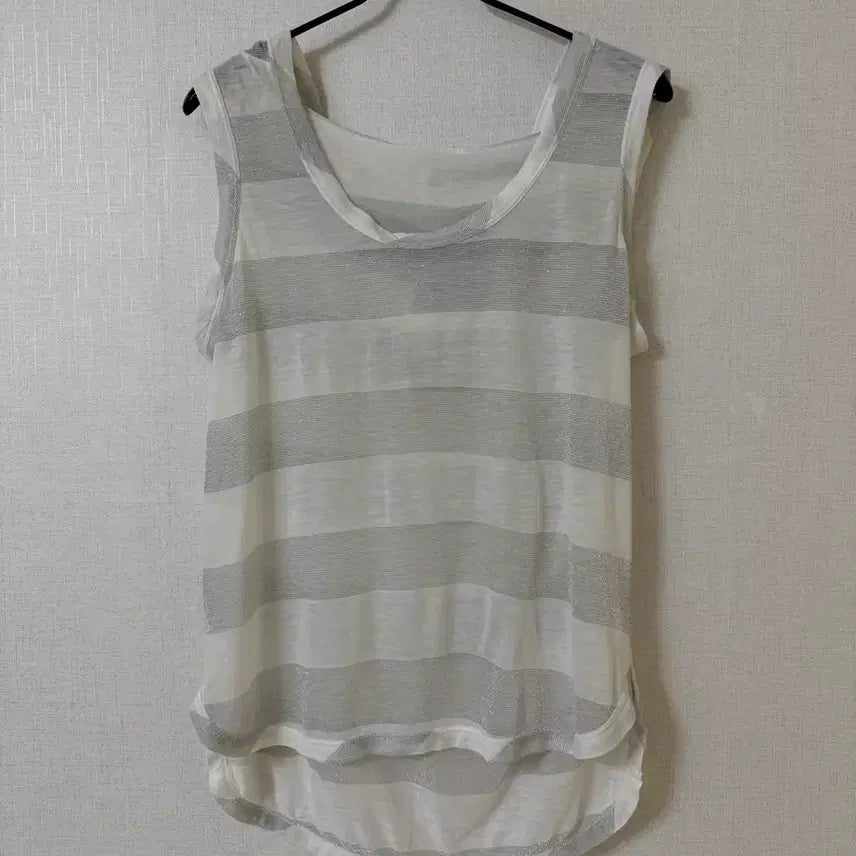 [BUNJANG] Japan Vintage Stripe Sleeveless Hoodie / 재팬 빈티지 스트라이프 후디 슬리브리스