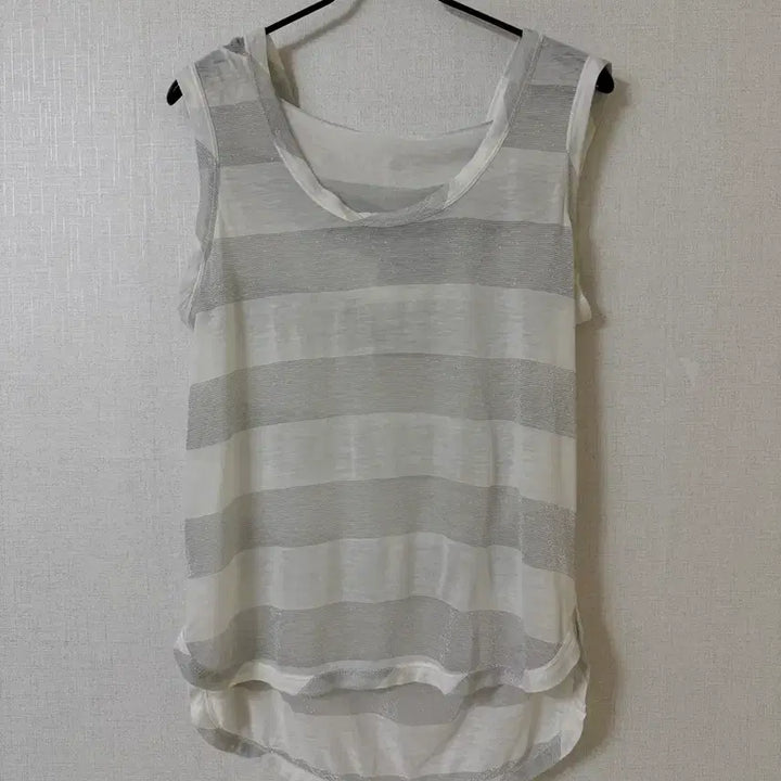 [BUNJANG] Japan Vintage Stripe Sleeveless Hoodie / 재팬 빈티지 스트라이프 후디 슬리브리스