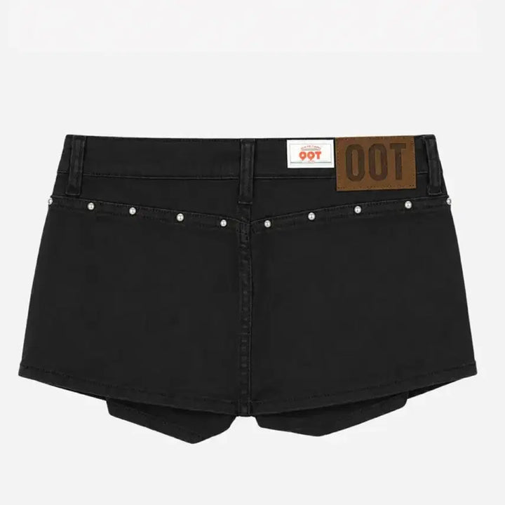 [BUNJANG] OOTD Low-Rise Skirt Shorts with Rivet Detail / OOTJ 로우라이즈 치마바지 리벳 미니 스커트