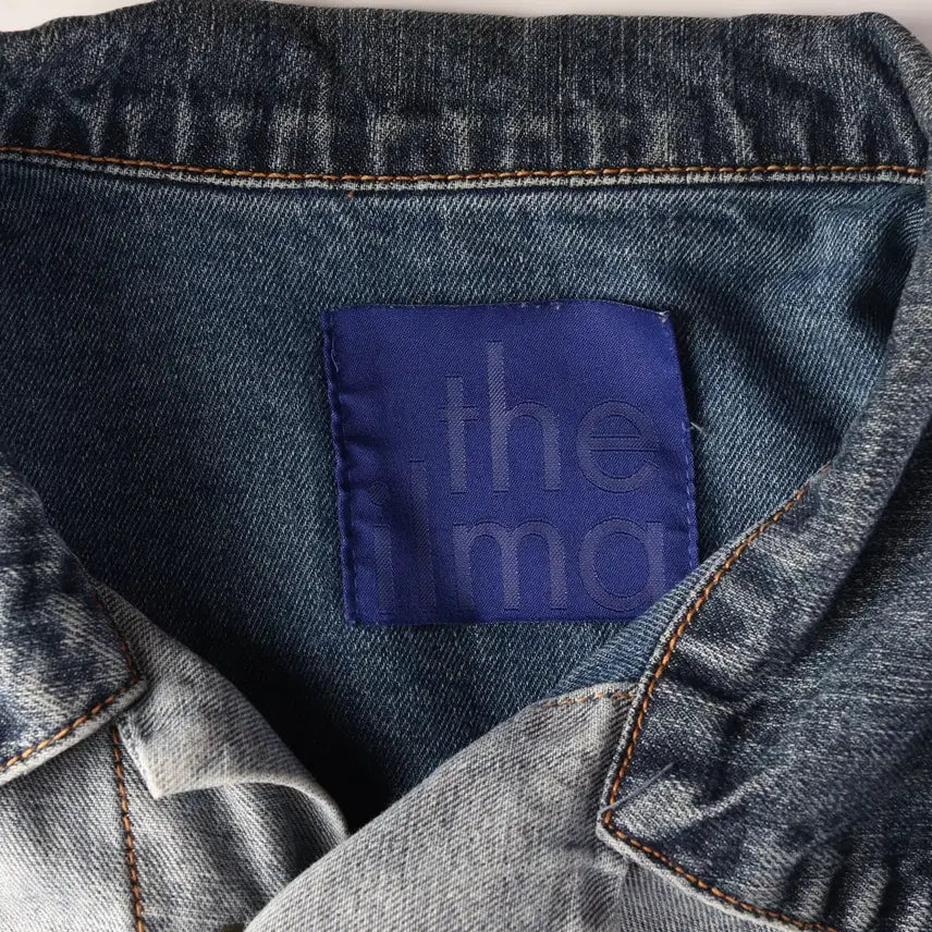 [BUNJANG] Theilma Patchwork Colorblock Denim Jacket / 더일마 패치워크 배색 데님 재킷