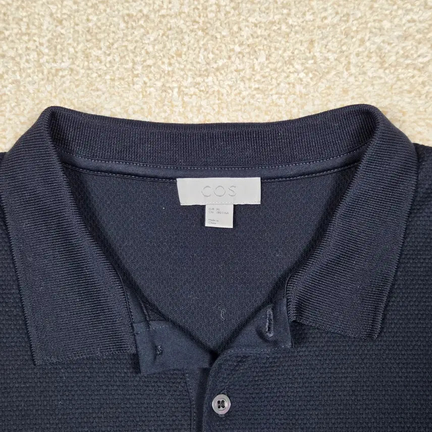 [BUNJANG] COS Textured Short Sleeve Polo T-Shirt XL / [COS] 텍스처드 반팔 폴로 티셔츠 | S00480