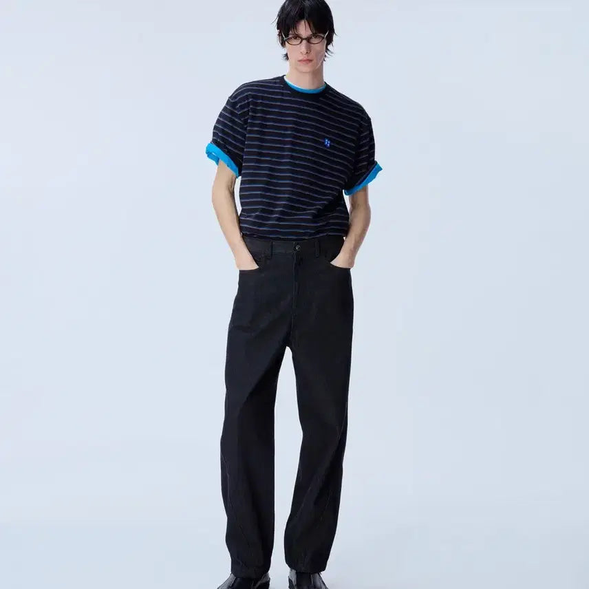 [BUNJANG] Ader Error Stripe Short-Sleeve T-shirt (XS) / (Xs size) 아더에러 스트라이프 반팔 티셔츠