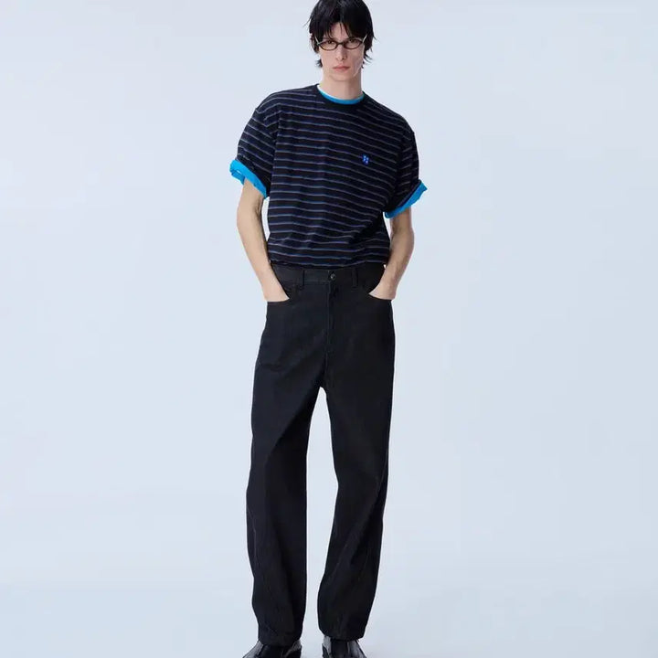 [BUNJANG] Ader Error Stripe Short-Sleeve T-shirt (XS) / (Xs size) 아더에러 스트라이프 반팔 티셔츠