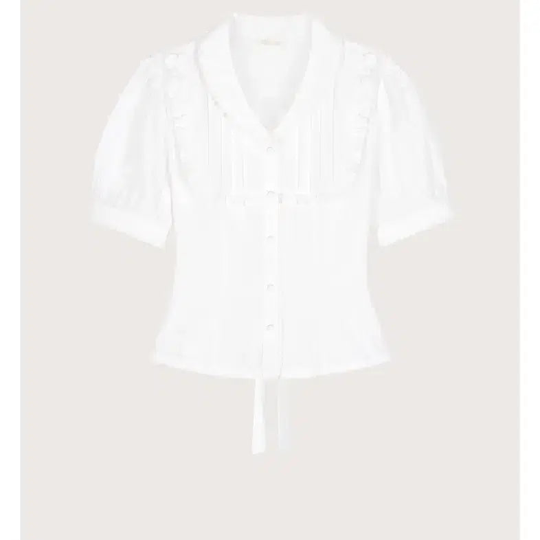 [BUNJANG] Clishier Worrie House Collaboration Sugar Powder Blouse / 클리시어 워니하우스 콜라보 슈가파우더 블라우스