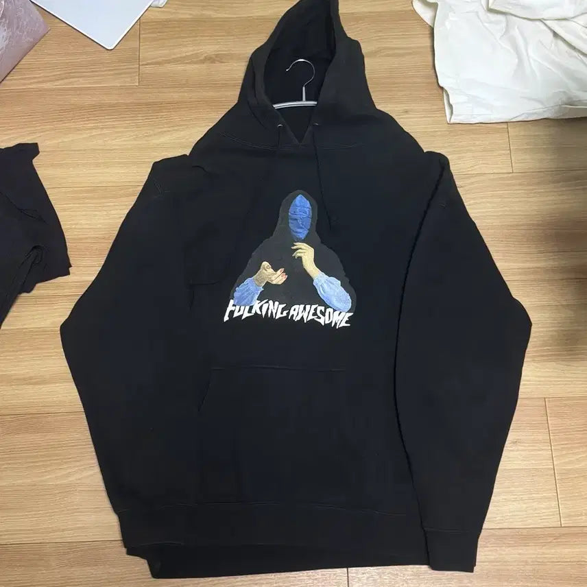 [BUNJANG] Fucking Awesome Luffy Hoodie Black / 퍼킹어썸 루피 후드티